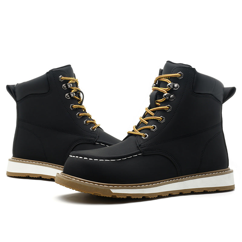 Men's Safety Shoes Deodorant And Breathable Anti-smashing boots