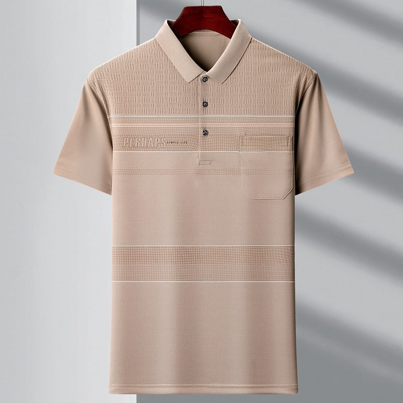 Men's Youth Polo Collar Stripes t-shirt