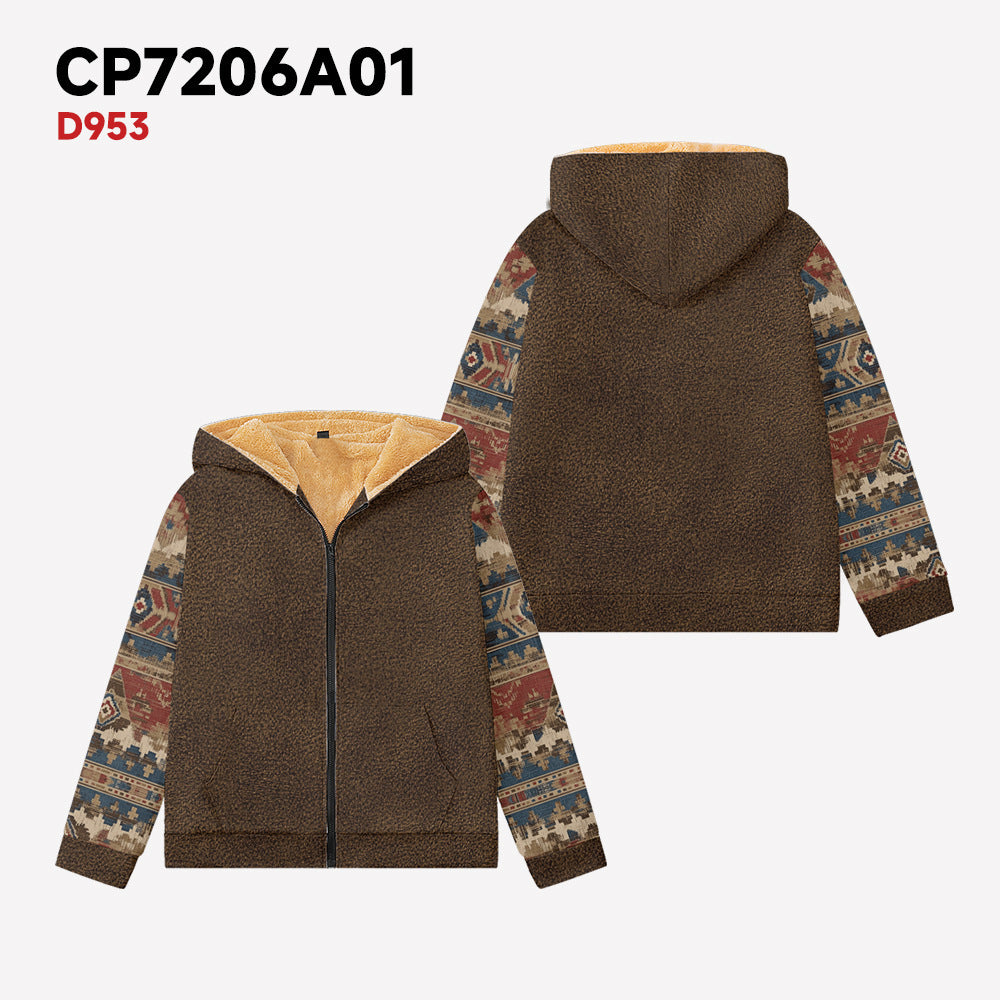 Men's Autumn And Winter Cotton Marble Texture jacket