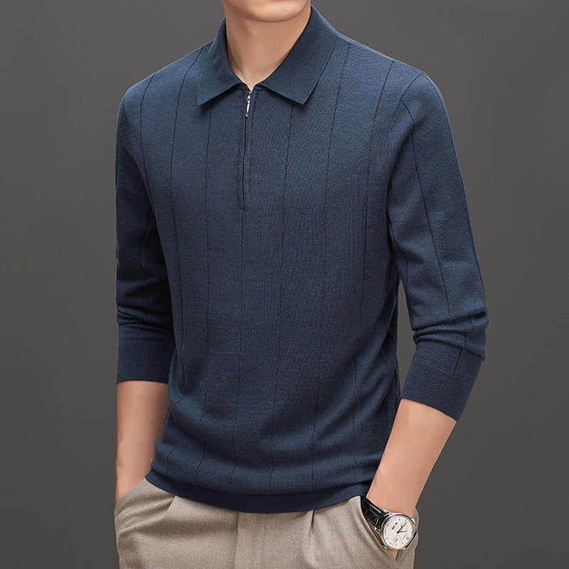 Striped Color Collision Design Bottoming Shirt