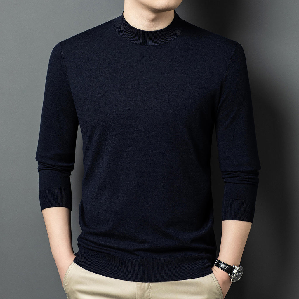 Round Neck Wool Men's Sweater