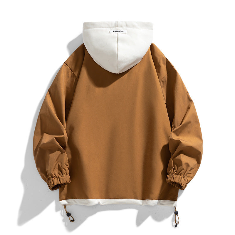 Men's Casual Color Blocked High-end Baseball Uniform jacket