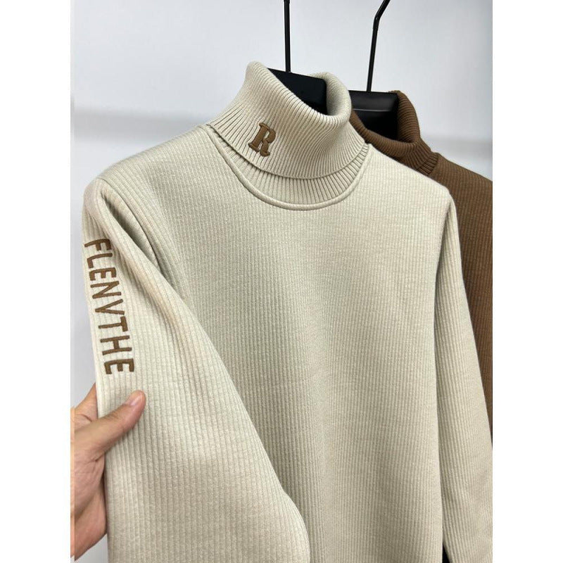 Fleece-lined Thickened Slim Fit Bottoming sweatshirt