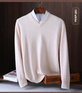 Korean Style Wool V-neck Bottoming Shirt Pullover Sweater