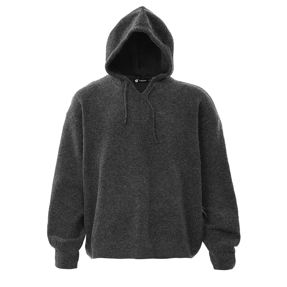 Street Fashion Warm Keeping Solid Color Hoodie