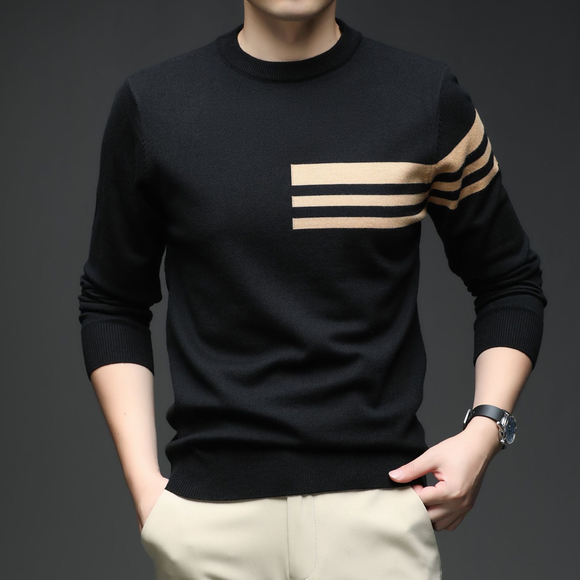 Knitted Men's Pullover Casual Sweater