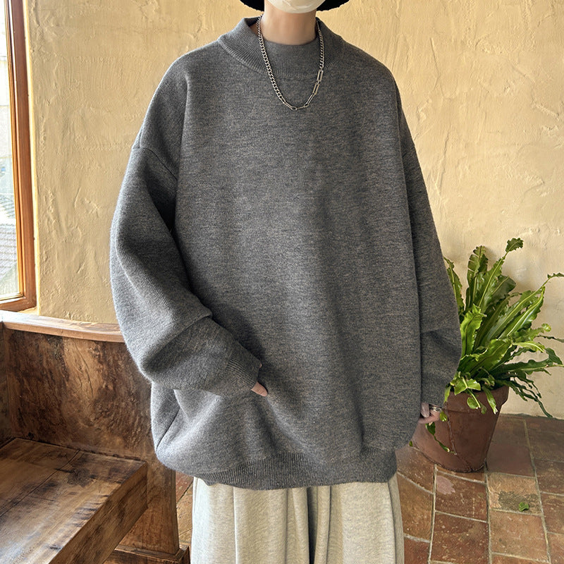 Spring And Autumn Loose And Idle Solid Color Sweater