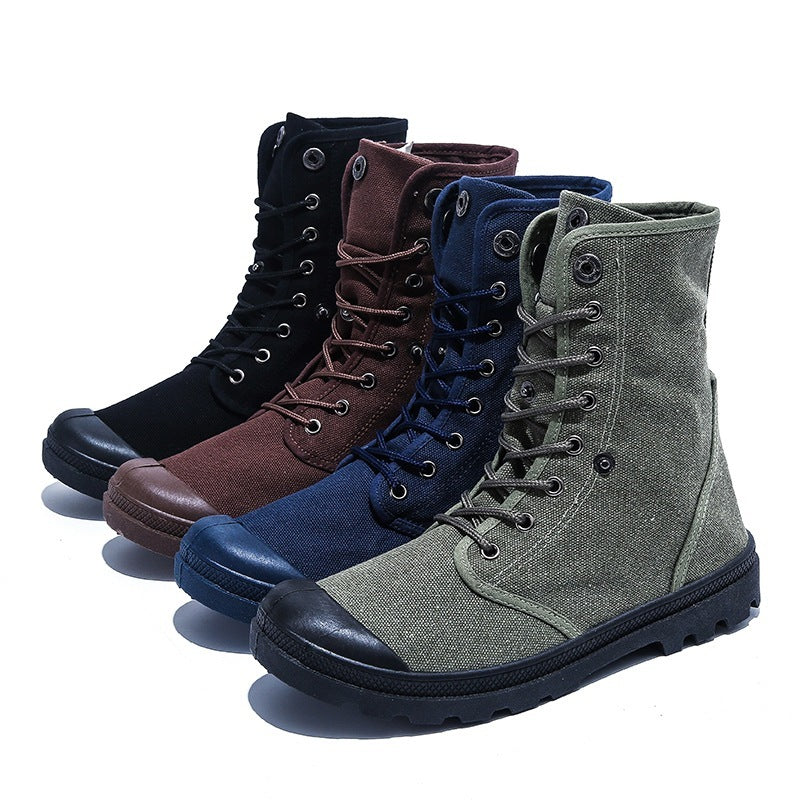Platform High-top Canvas Flanging Martin Fashionable Shoes
