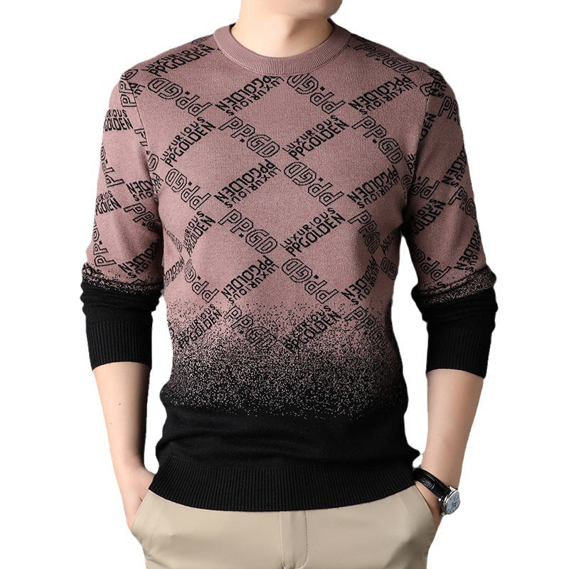 Autumn And Winter Men's Knitwear Round Neck Loose sweater