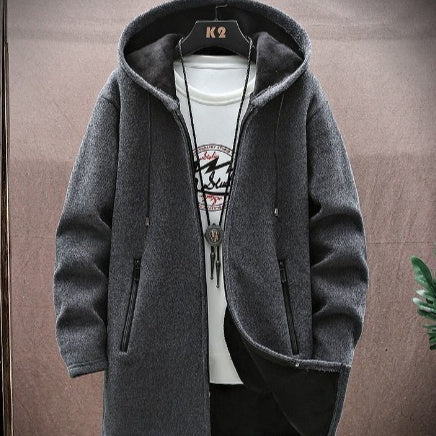 Men's Chenille Hooded Cardigan Sweater