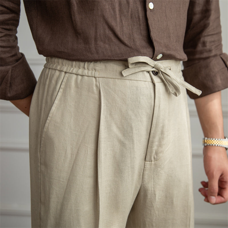 Casual Thin Tethered Linen Pants