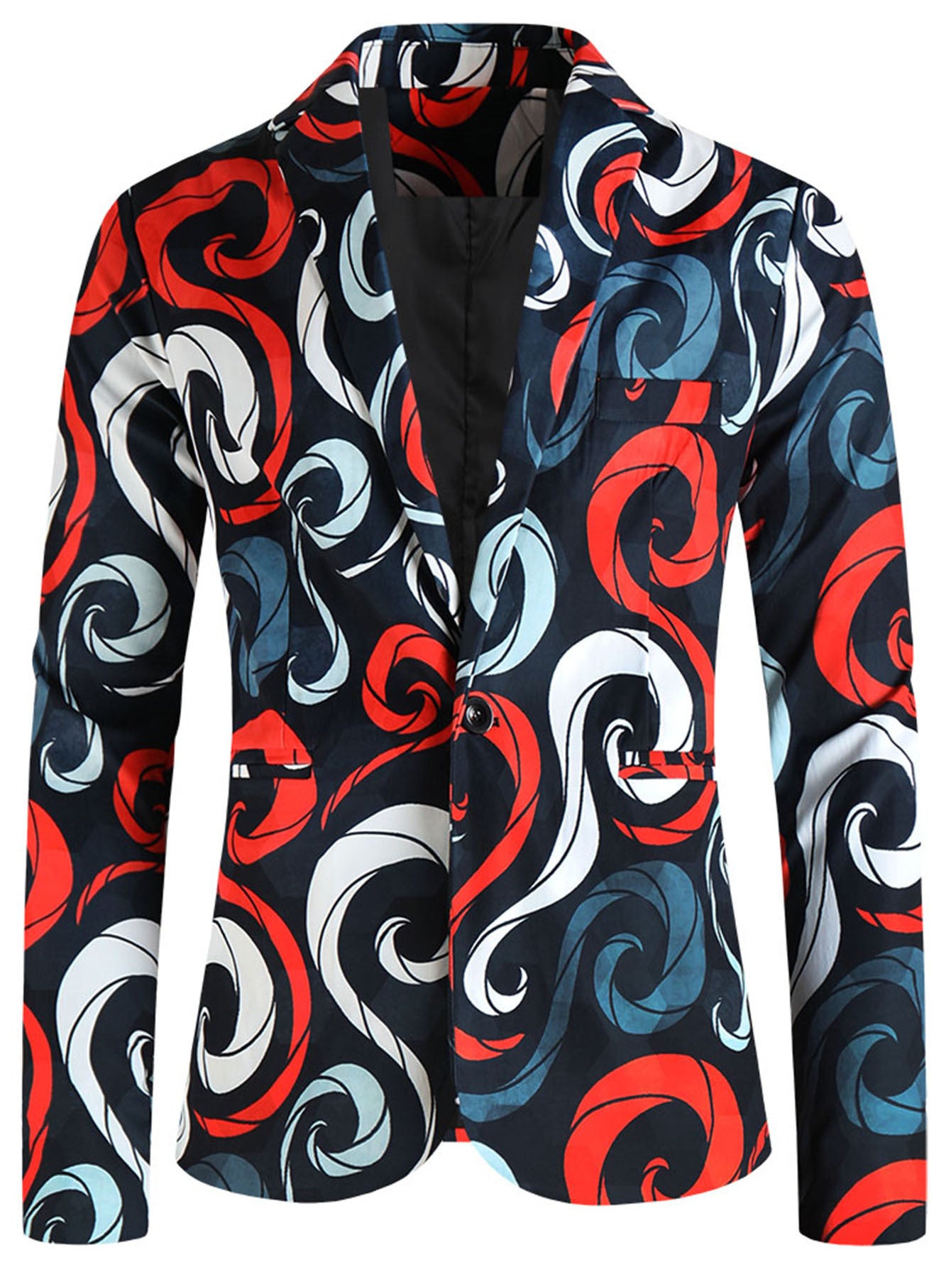 One Button Printing Leisure Suit men