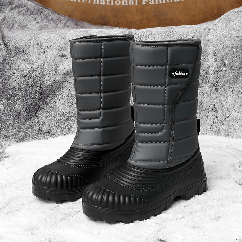 Snow Boots Outdoor Long Tube Fleece Lined Padded Warm Keeping shoes