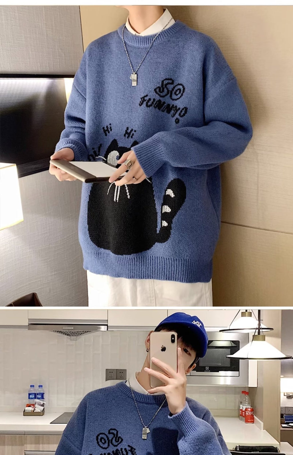 Autumn And Winter Wild Loose And Idle Knitwear sweater