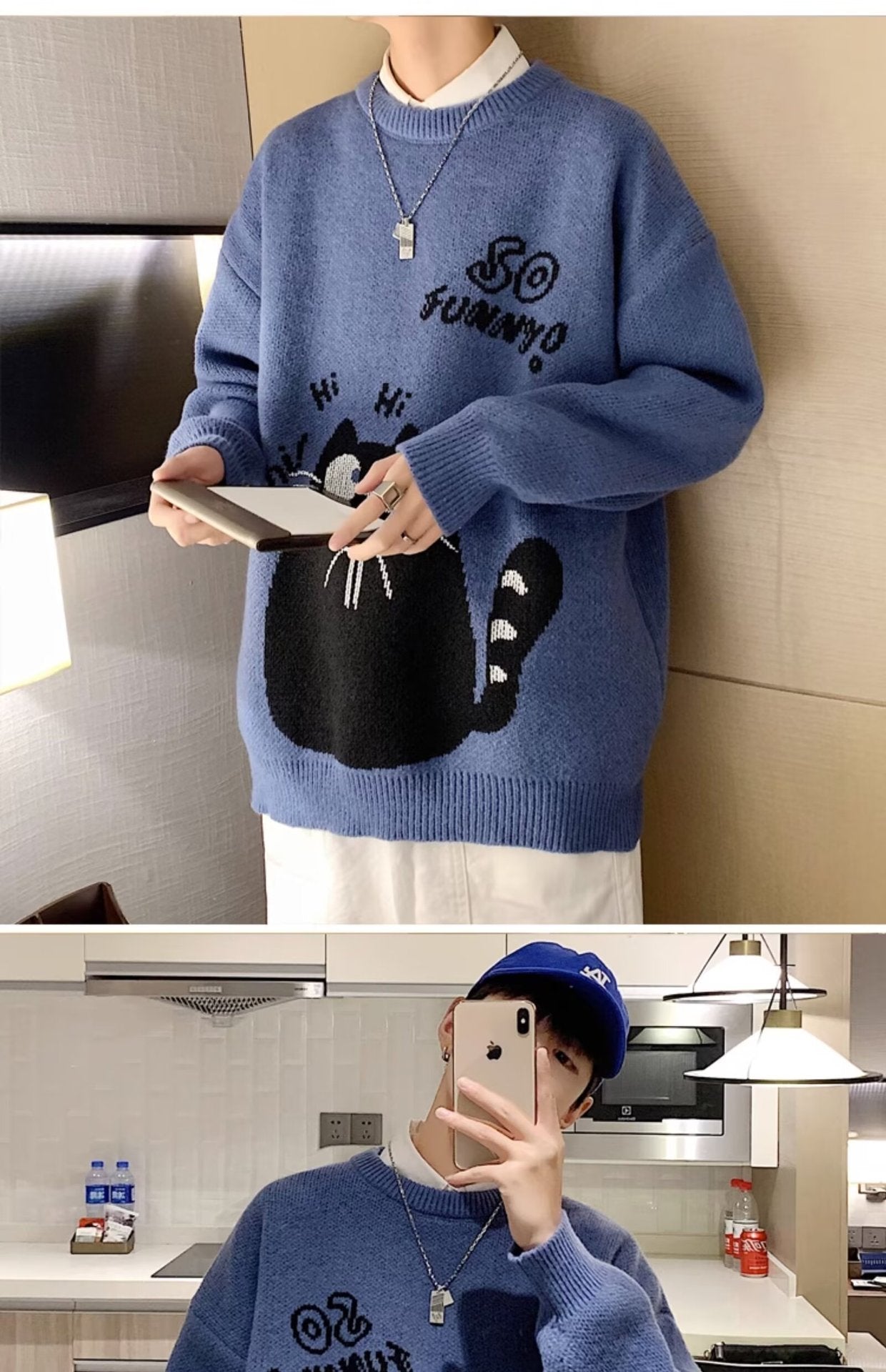 Autumn And Winter Wild Loose And Idle Knitwear sweater