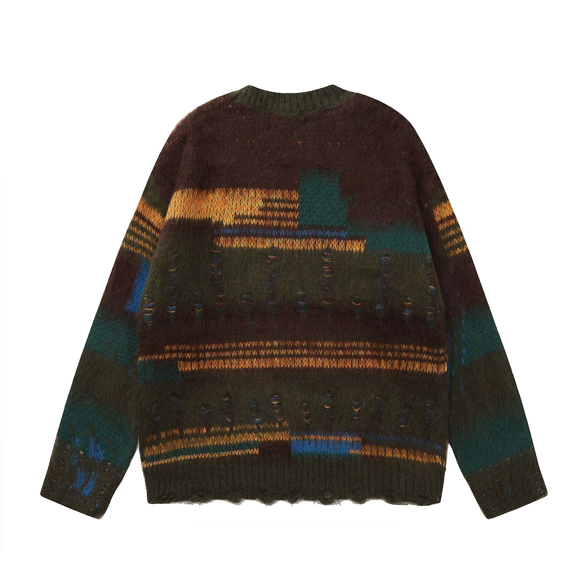 Retro Lazy Style Striped Sweater