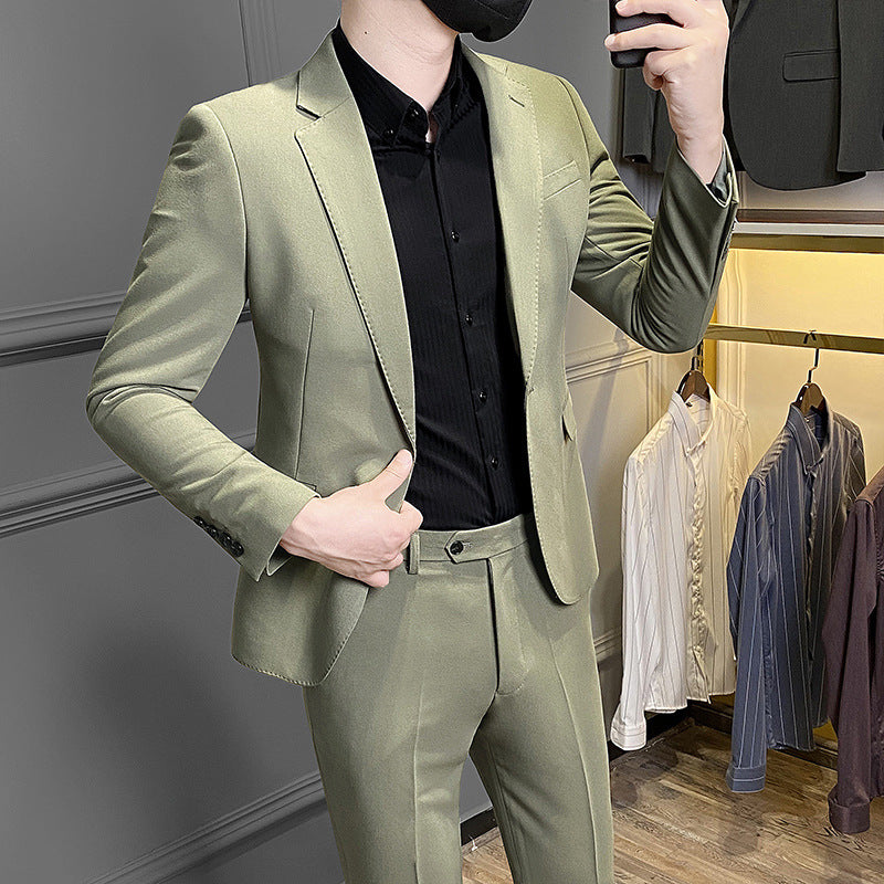 Men's Korean-style Slim Fit Business Casual Suit