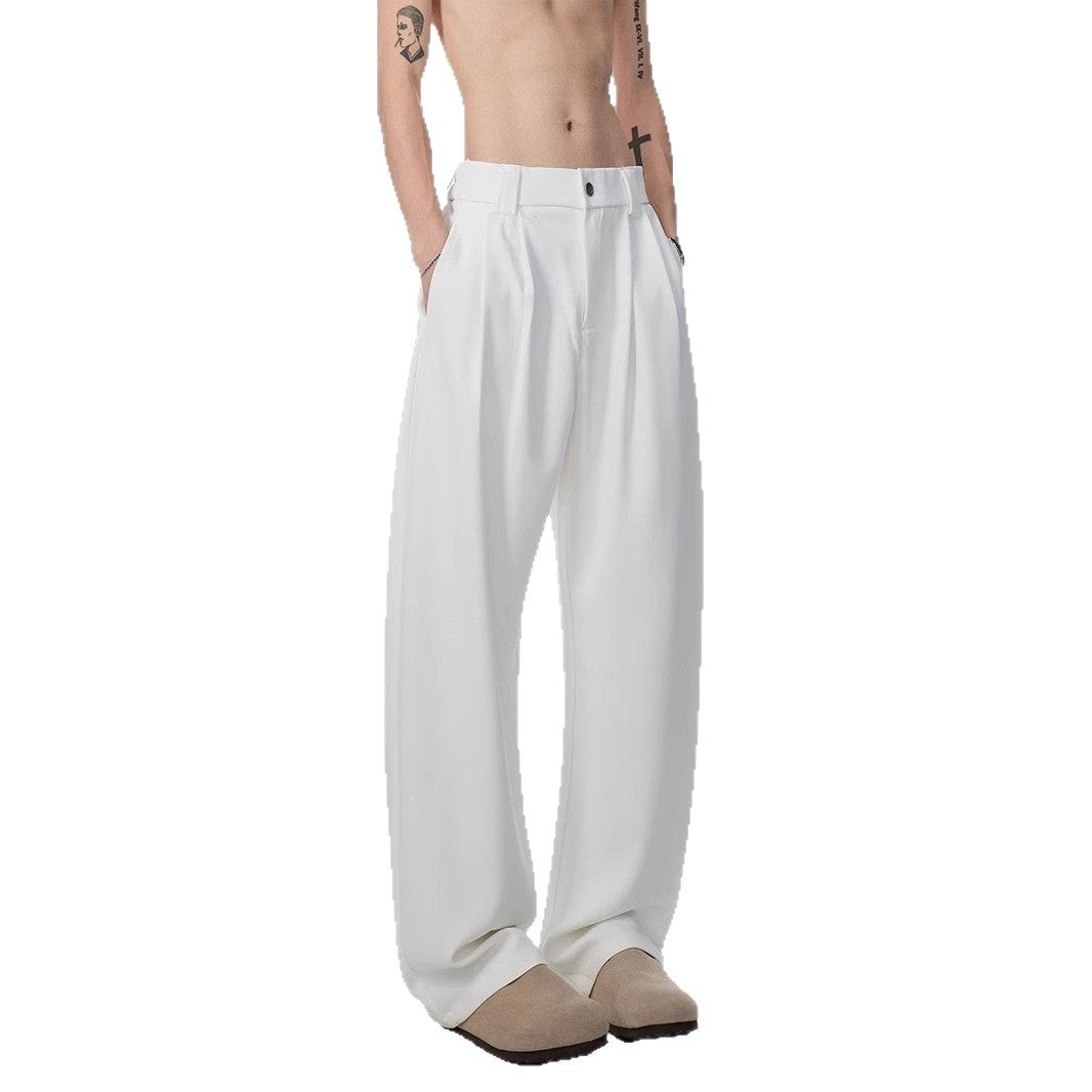 Personality Drape Ice Silk Leggings Men