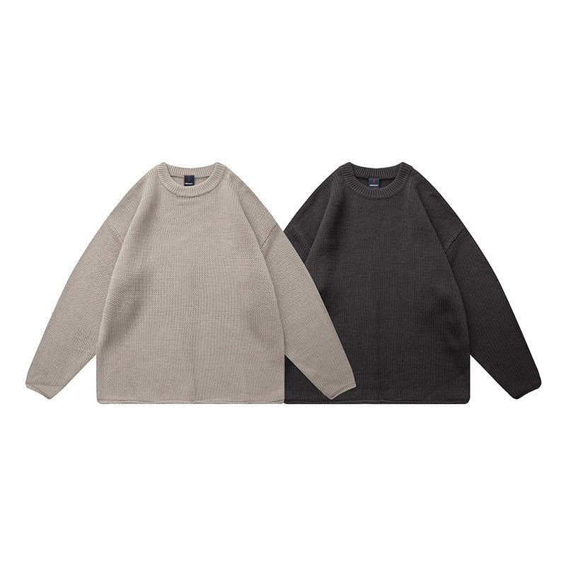 Basic Classic Solid Color Simple Sweater