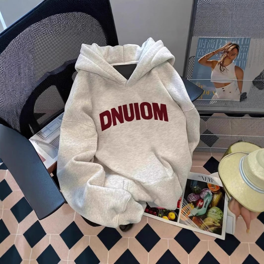 Loose letter Print hoodie