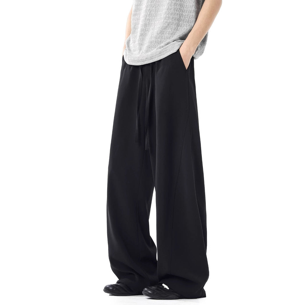 Men's Spring And Summer Stitching Draping Casual Suit Pants