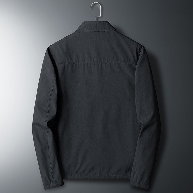 Middle-aged Turn-down Collar Coat