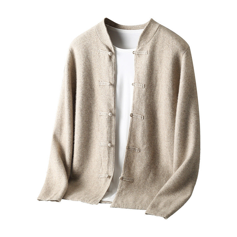 Button Warm Thickened Wool Coat