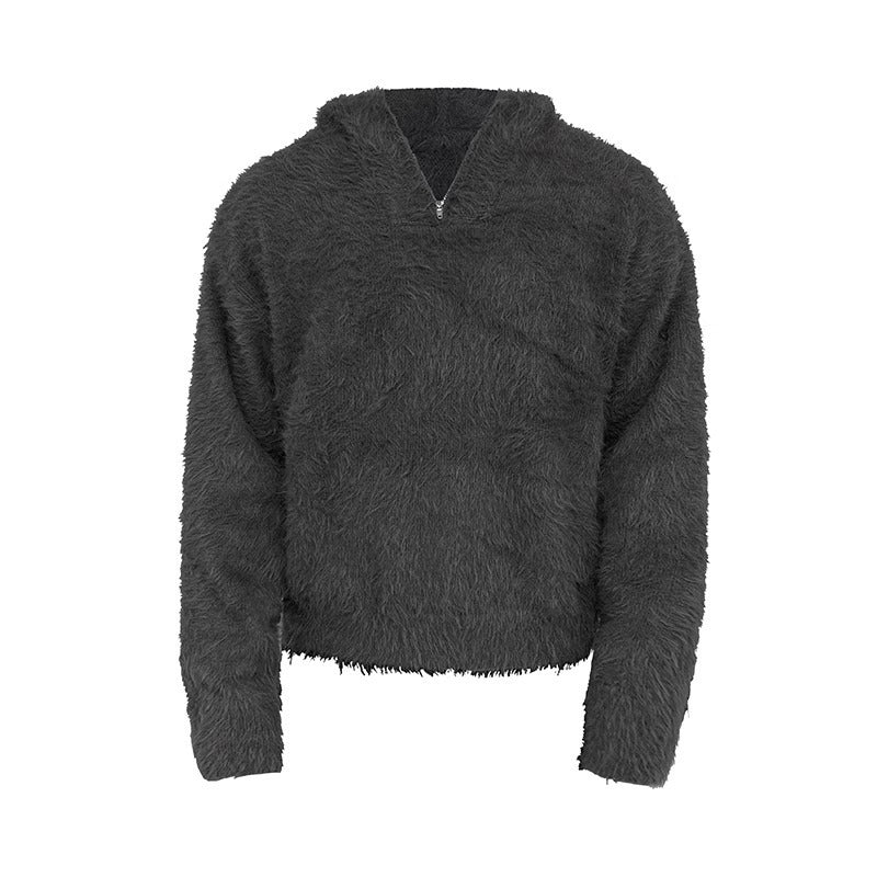 Men's Loose Plush Knitted Sweater