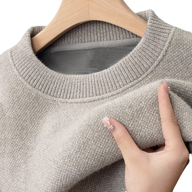 Men's Single-layer Fleece-lined Bottoming Shirt