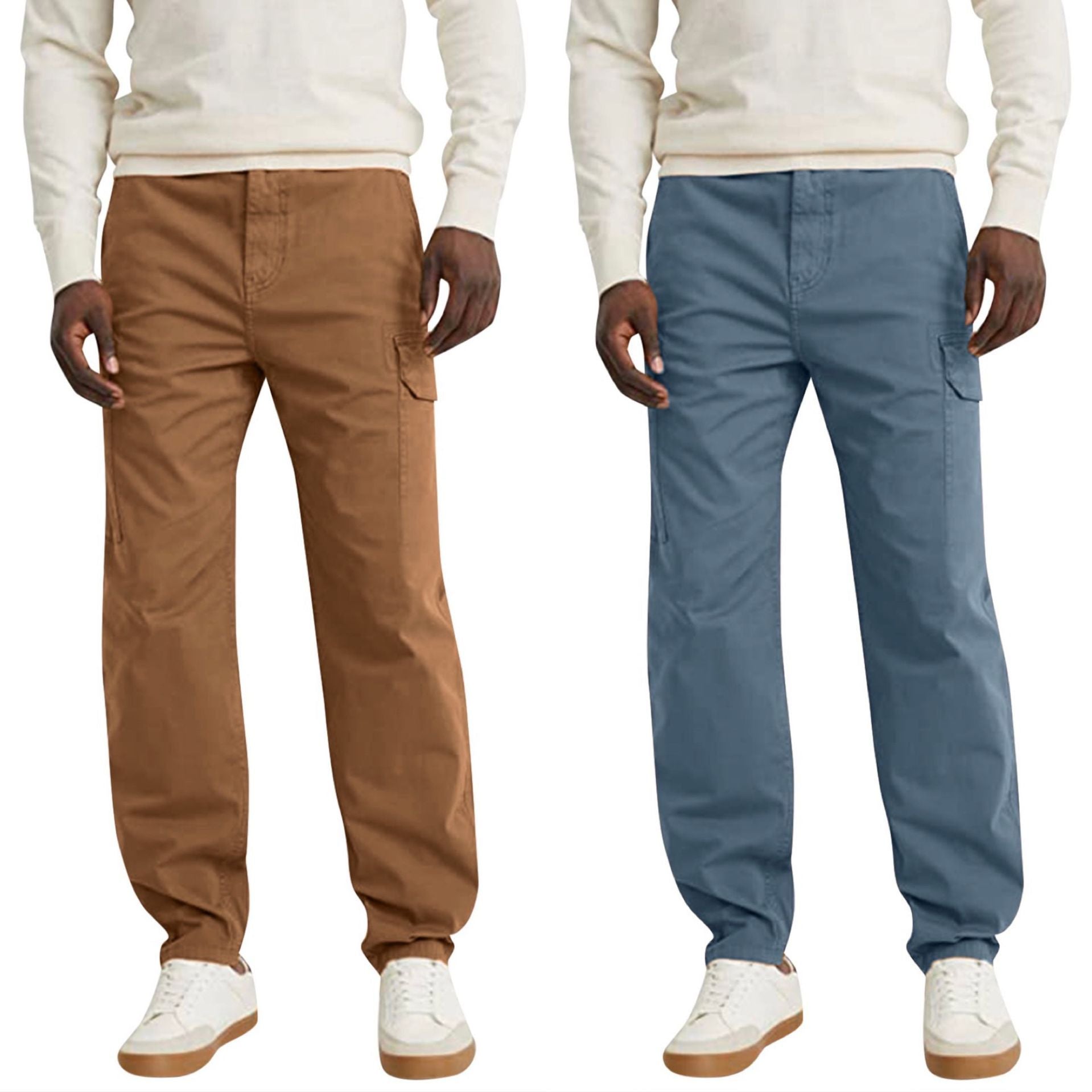 Straight Loose Cargo Pants For Men