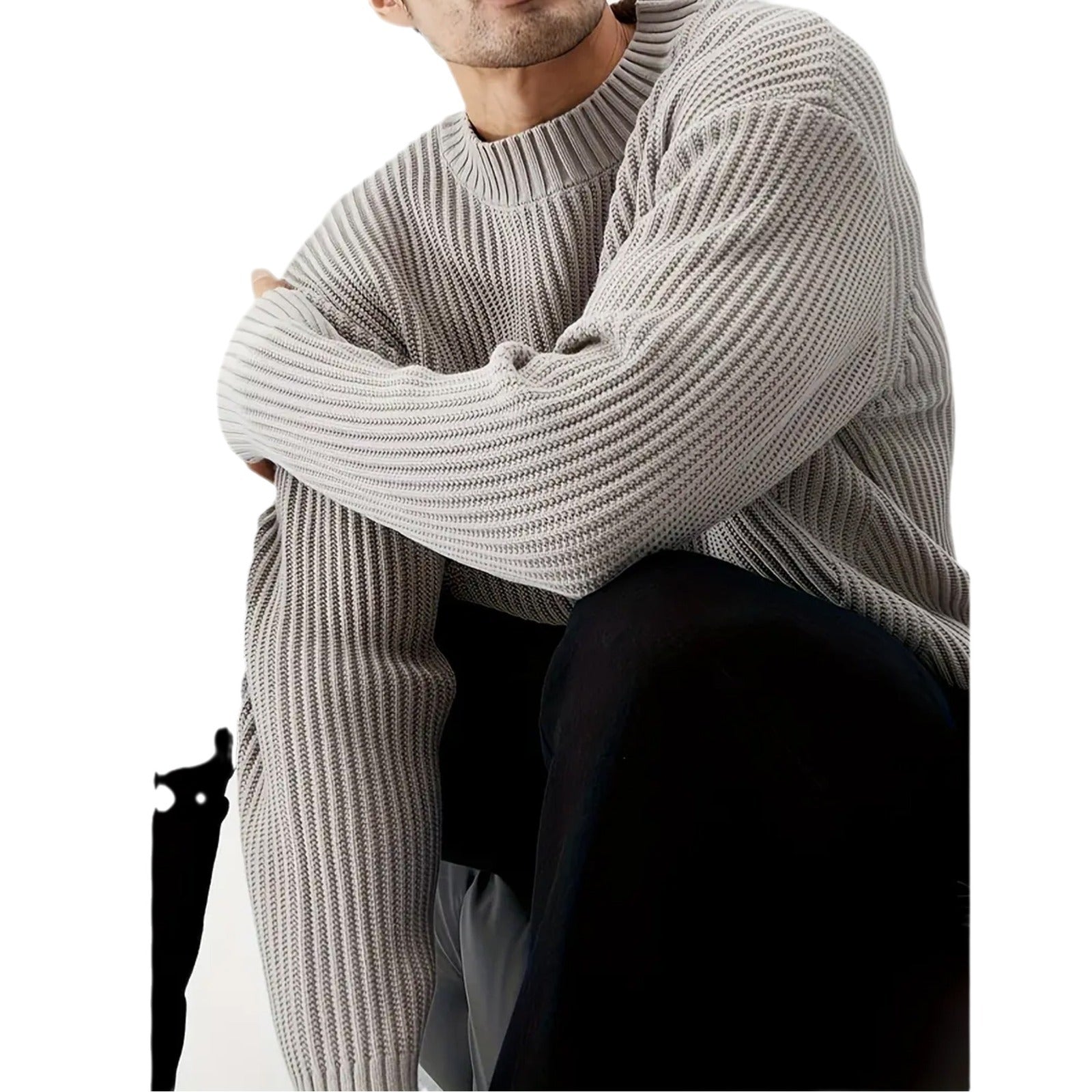 Ins Round Neck Korean Style Sweater Men