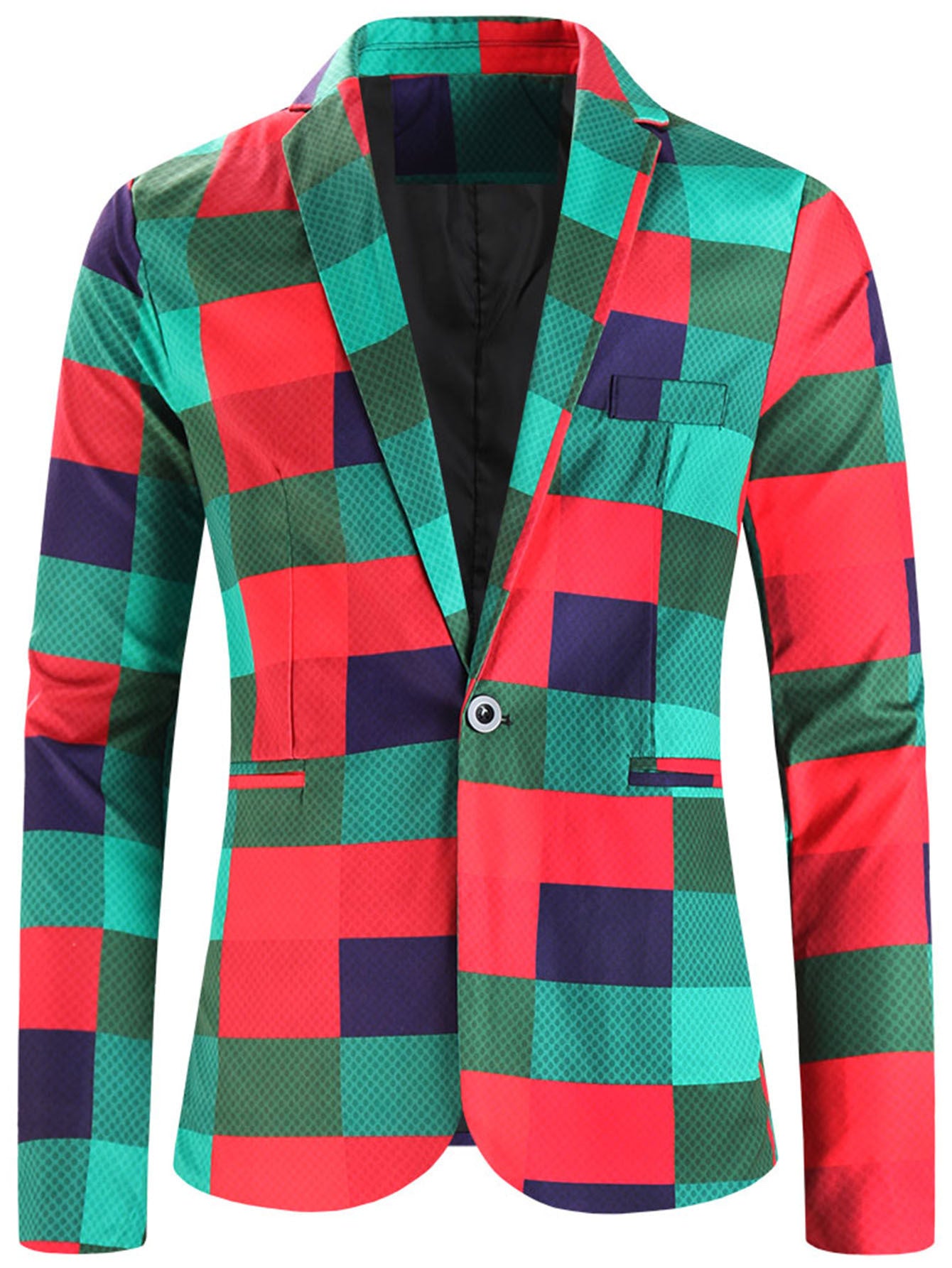 One Button Printing Leisure Suit men