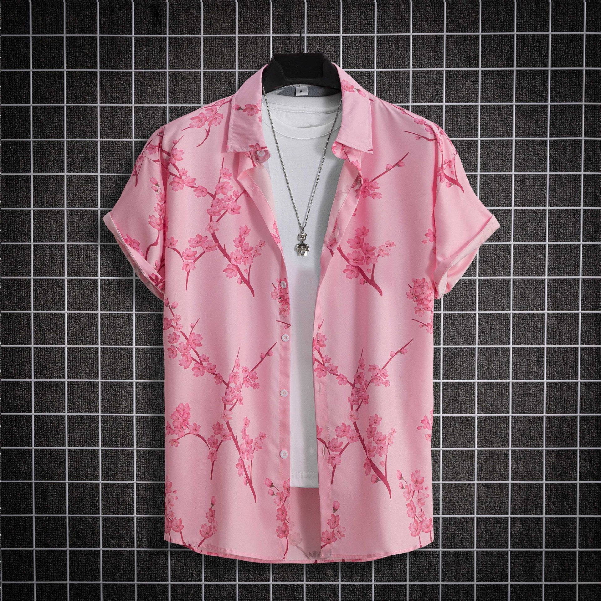 Digital Printing Floral Short Sleeve Shirt
