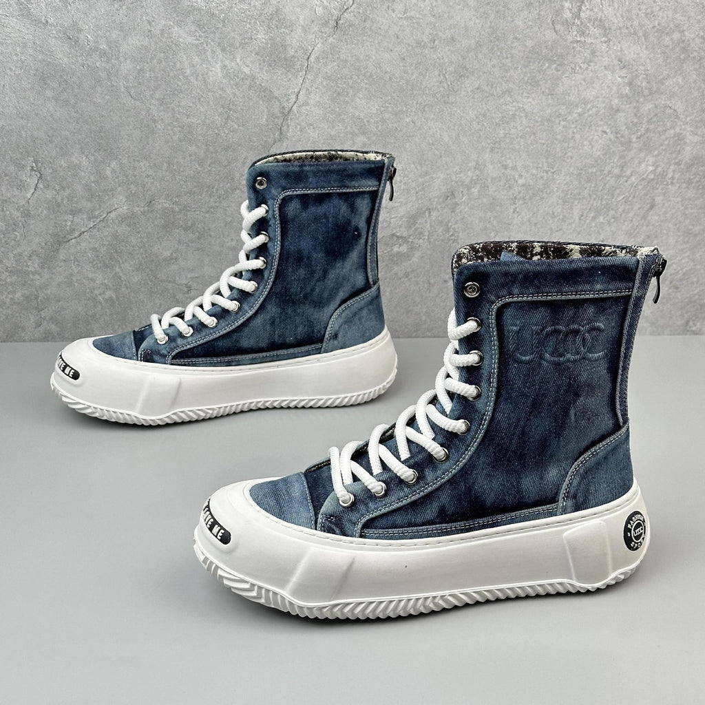 High-top Canvas Boots Fashionable All-match Boots Men