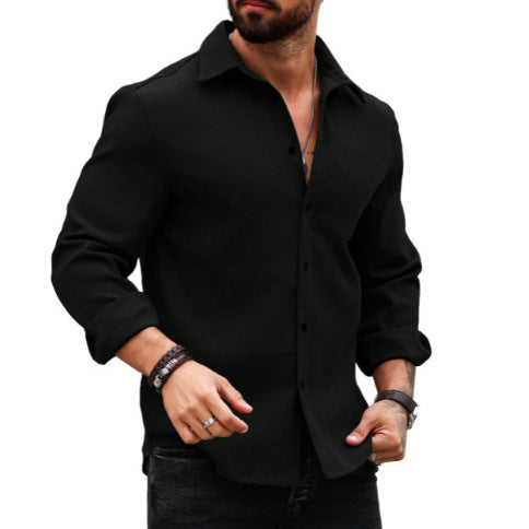 Men's Cotton And Linen Long Sleeve Shirt