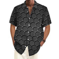 Personal Leisure Printed Loose Men's Cardigan Summer Short Sleeve shirt