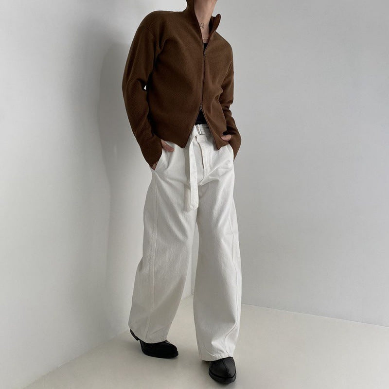 Loose Stand Collar Lazy Mock Neck Sweater